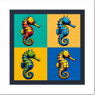 Pop Naso Seahorses Art - Trendy Marine Life Posters and Art